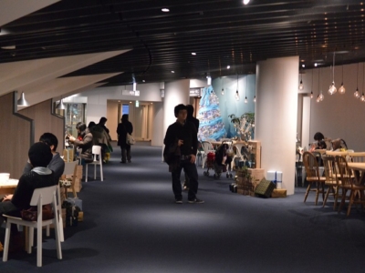 京都水族館の休憩スペース