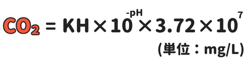 CO2 = KH×10^(-pH)×3.72×10^7