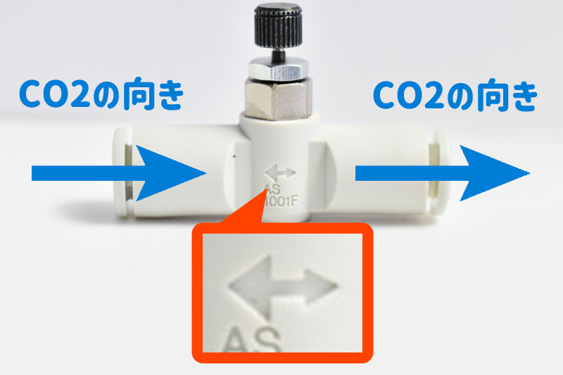 ピスコの低速制御用スピコン「AS1001FM-066」の向き